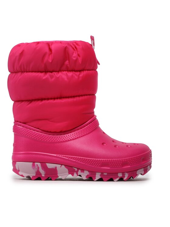 Cizme de zăpadă Crocs Classic Neo Puff Boot K 207684 Roz
