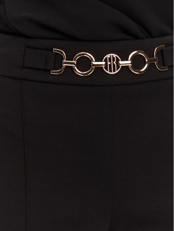 Fracomina Fracomina Bavlnené nohavice FR25SVA006W51501 Čierna Flare Fit