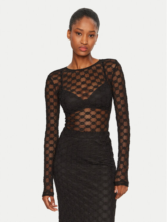 BARDOT BARDOT Majica Adoni 59741TB Crna Slim Fit