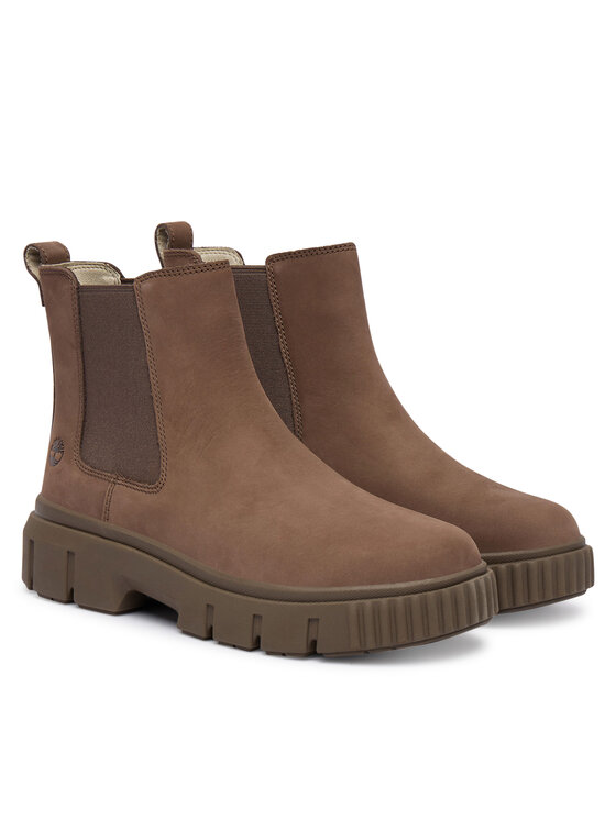 Timberland Timberland Členková obuv s elastickým prvkom Greyfield TB0A2FK2EM51 Hnedá