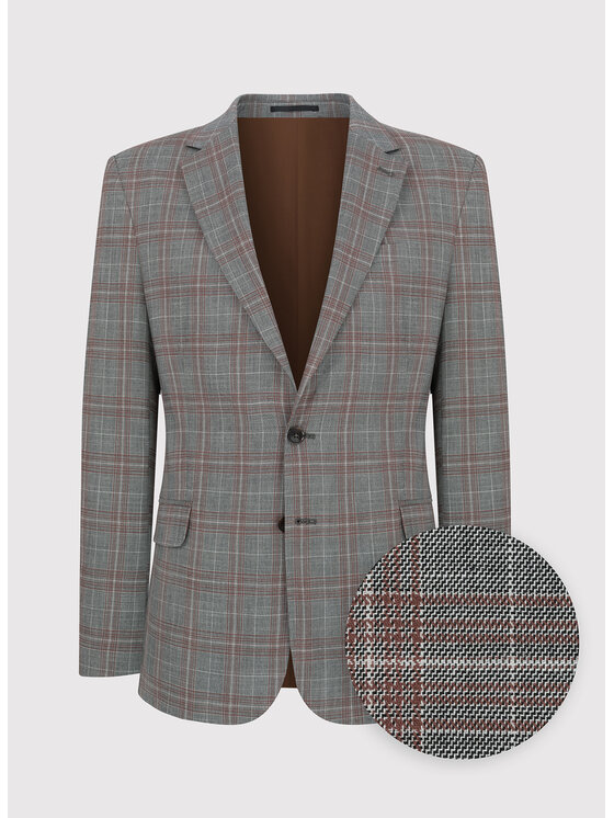 Pako Lorente Pako Lorente Marynarka P23WF-3X-021 Szary Slim Fit