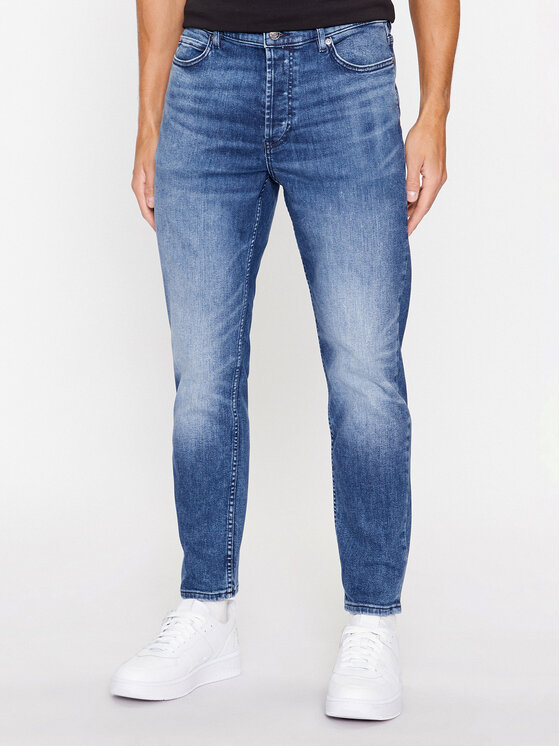 HUGO Hugo Jeansy 50495504 Modrá Tapered Fit