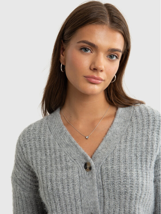 BIG STAR BIG STAR Kardigan KARDA_901_160 Szary Classic Fit