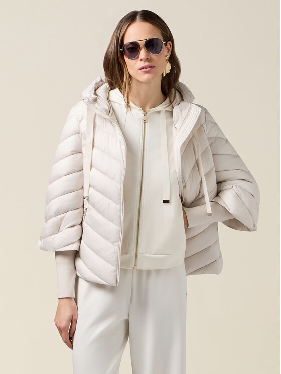 Oltre Oltre Kurtka puchowa F049J000207N011 Biały Boxy Fit