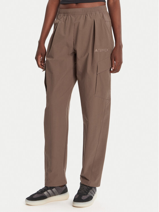 adidas adidas Outdoorové kalhoty Terrex Xploric JM9857 Hnědá Loose Fit