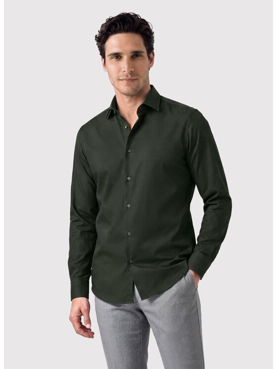 Pako Lorente Pako Lorente Koszula P26WF-1X-027 Zielony ciemny Slim Fit