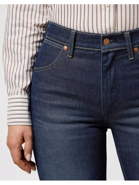 Wrangler Wrangler Jeansy 70S Flare Niebieski Flare Fit
