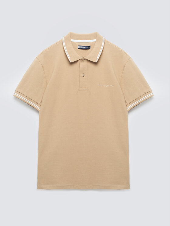BIG STAR BIG STAR Polo WLADYM Beżowy Basic Fit