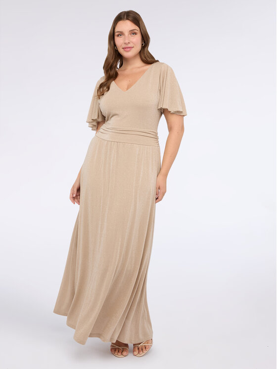Fiorella Rubino Fiorella Rubino Sukienka wieczorowa 7056T001732N002 Złoty Regular Fit