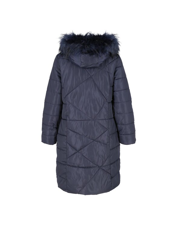Perso Perso Zimní kabát z oryginalnym pikowaniem Tmavomodrá Slim Fit