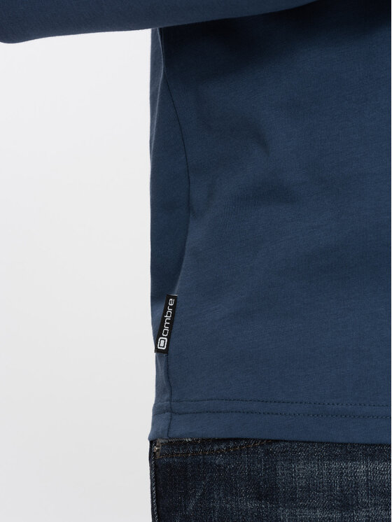Ombre Ombre S dlouhým rukávem OM-LSPT-0117 Modrá Regular Fit