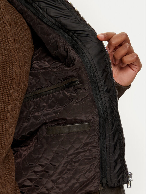 Serge Pariente Serge Pariente Giacca di pelle Amos Marrone Regular Fit