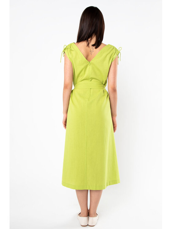 QUIOSQUE QUIOSQUE Každodenné šaty GALWAY DRESS Zelená Regular Fit