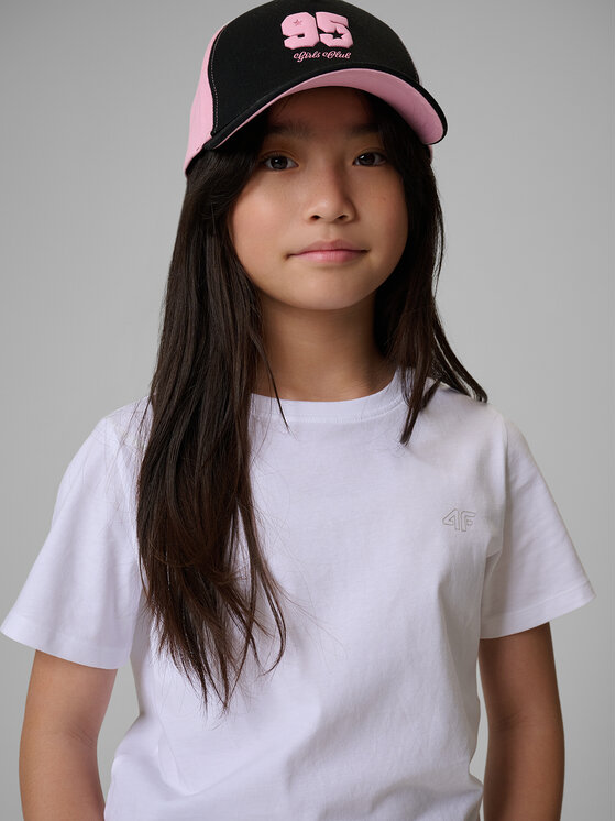 4F 4F T-Shirt BASIC+ Biały Regular Fit