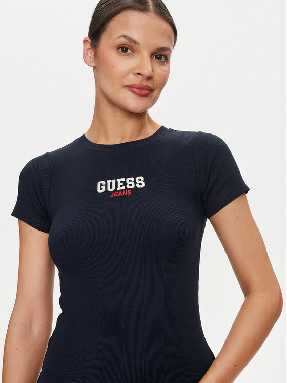 Guess Jeans Guess Jeans Póló W4YI64 KA0H1 Sötétkék Slim Fit