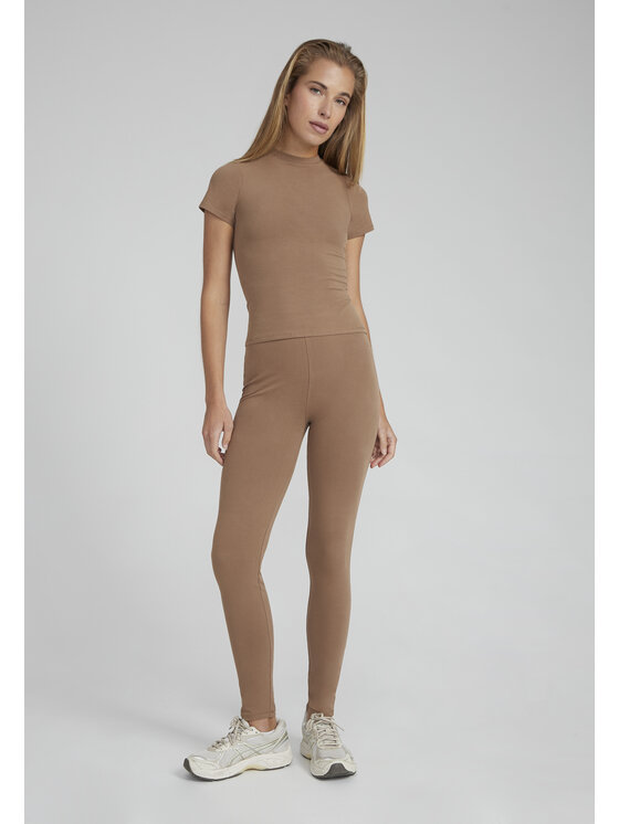 Style Republic Style Republic Legginsy Leggings Brązowy Athletic Fit