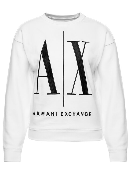 Armani Exchange Džemperis ar kapuci 8NYM02 YJ68Z 1000 Balts Regular Fit