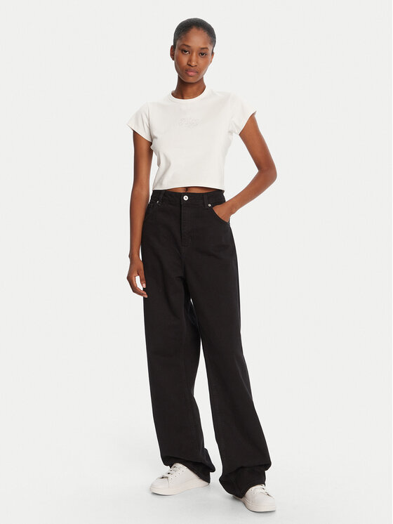HUGO HUGO T-särk Rhinestone 50551404 Ekrüüvärv Slim Fit