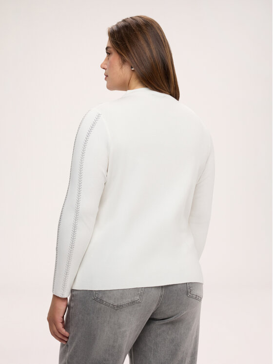 Fiorella Rubino Fiorella Rubino Sweter M639L008938N011 Biały Regular Fit