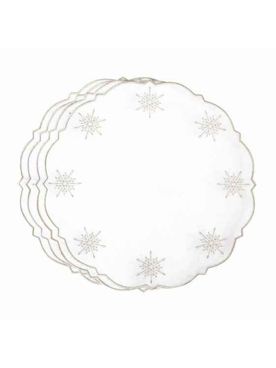 Roseberry Home Roseberry Home Podkładka na stół haftowana Silver Stars Srebrny