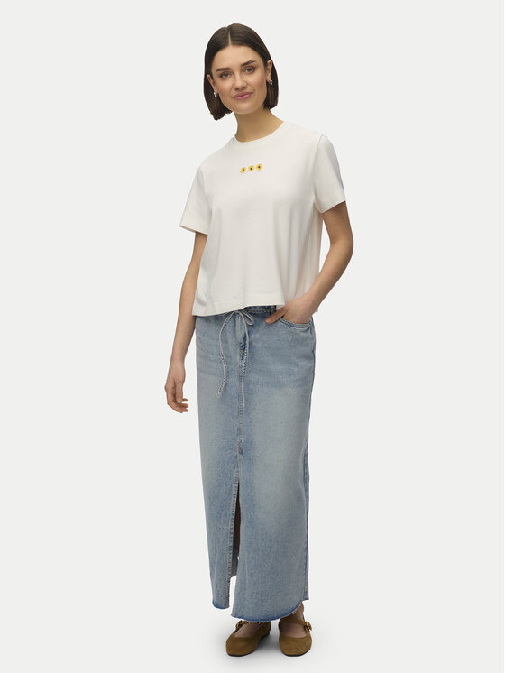 Vero Moda Vero Moda T-Shirt Sara 10311633 Biały Regular Fit