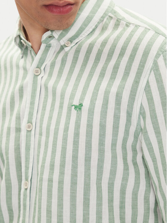 Mustang Mustang Camicia Rawlins 1016249 Verde Slim Fit