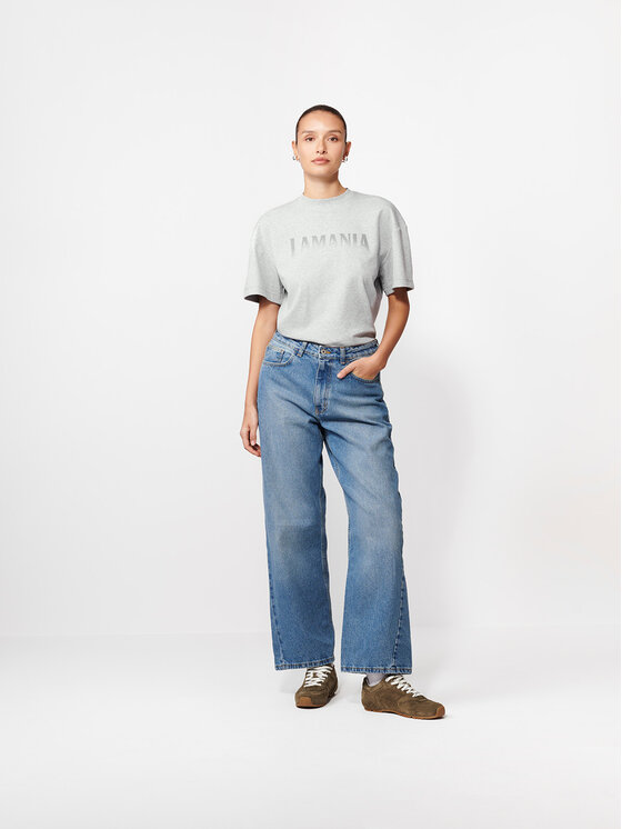 La Mania La Mania T-Shirt DEVONTE Šedá Basic Fit