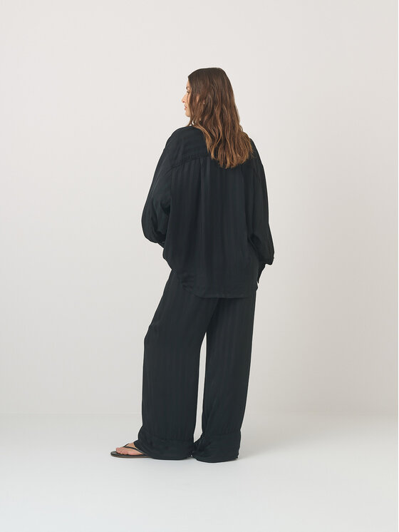 La Mania La Mania Pantaloni di tessuto PIA Nero Classic Fit