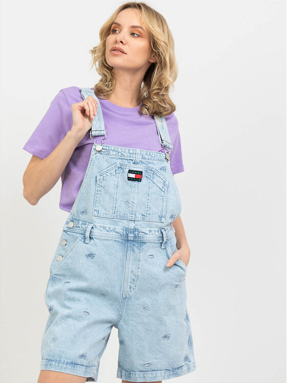 Tommy Hilfiger Tommy Hilfiger Ogrodniczki DW0DW12425-1CE R. M Niebieski Regular Fit