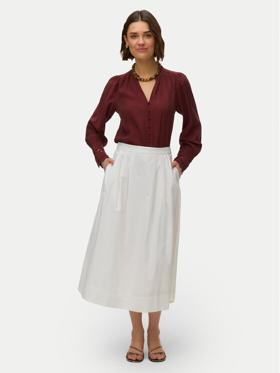 Vero Moda Vero Moda Koszula Irina 10338396 Bordowy Regular Fit