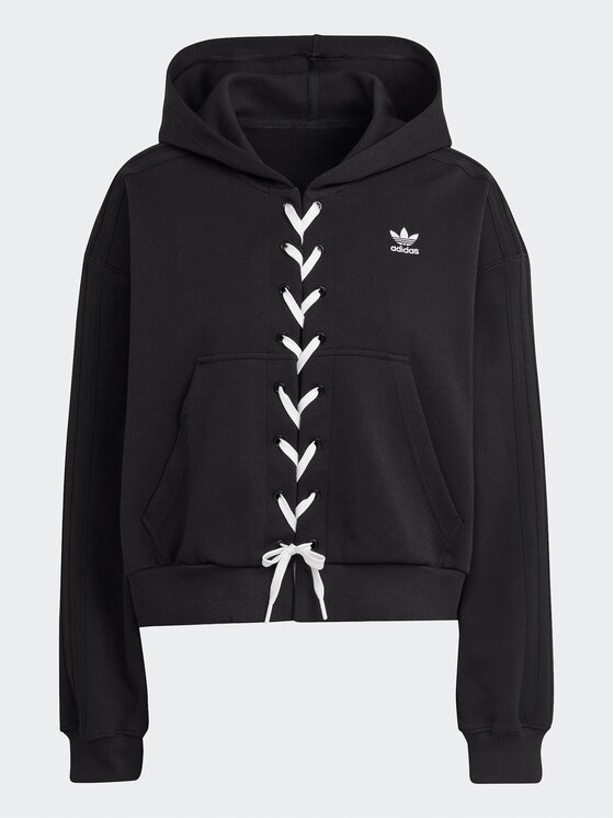 adidas Sweatshirt Always Original Laced HK5057 Schwarz Relaxed Fit Modivo