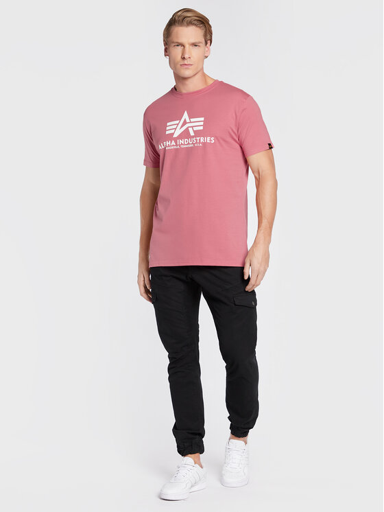 Alpha Industries T-krekls Basic 100501 Rozā Regular Fit