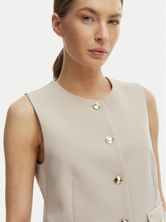 Rinascimento Rinascimento Костюмний жилет CFC0128265003 Бежевий Slim Fit