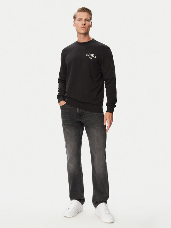 Tommy Hilfiger Tommy Hilfiger Суитшърт MW0MW44938 Черен Regular Fit