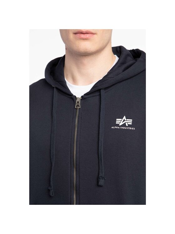 Alpha Industries Alpha Industries Bluza Basic Zip Hoody SL Czarny Classic Fit