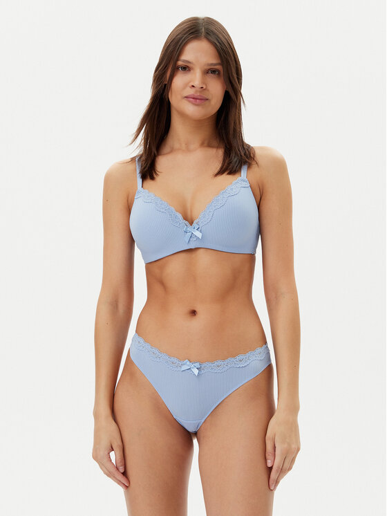 Hunkemöller Hunkemöller Biustonosz bezfiszbinowy Lola 301081 Błękitny