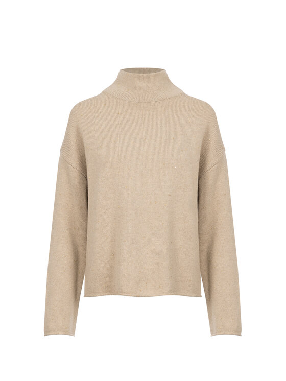 Deni Cler Milano Deni Cler Milano Sweter T-DC-S455-F5-90-12-1 Beżowy Regular Fit