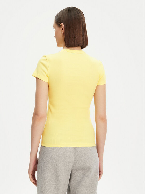 Lacoste Lacoste Тишърт TF5538 Жълт Slim Fit