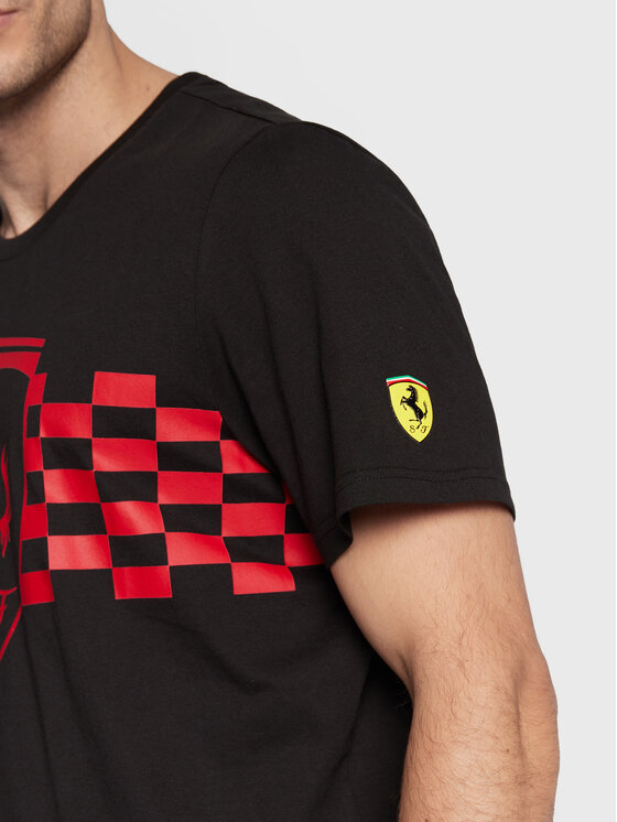 Puma Puma T-Shirt Ferrari Race Tonal Big Shield 535849 Czarny Regular Fit