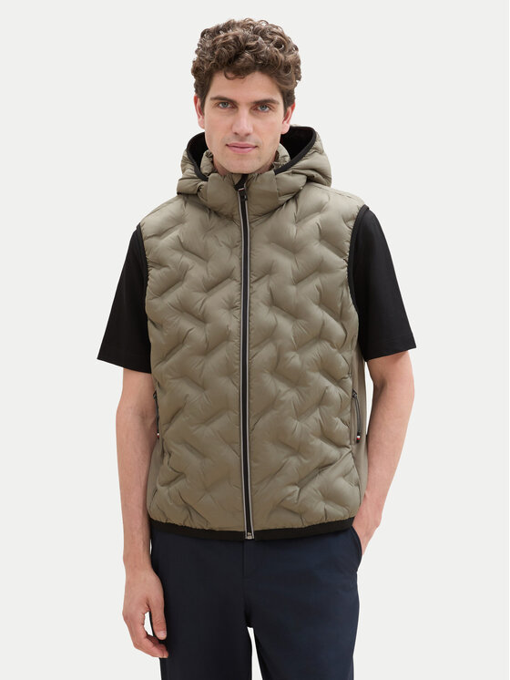 Tom Tailor Tom Tailor Kamizelka 1041313 Zielony Regular Fit
