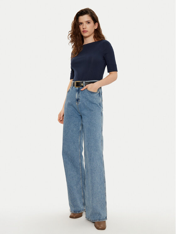 LAUREN RALPH LAUREN Lauren Ralph Lauren Bluse 200654963 Dunkelblau Regular Fit
