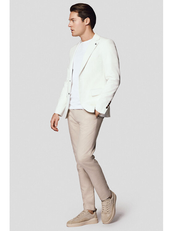 Lancerto Lancerto Marynarka Guspini MA131125000001 Biały Slim Fit