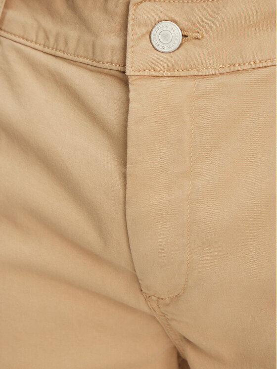 Kappa Kappa Medžiaginės kelnės Gabardine 67117PW Smėlio Regular Fit
