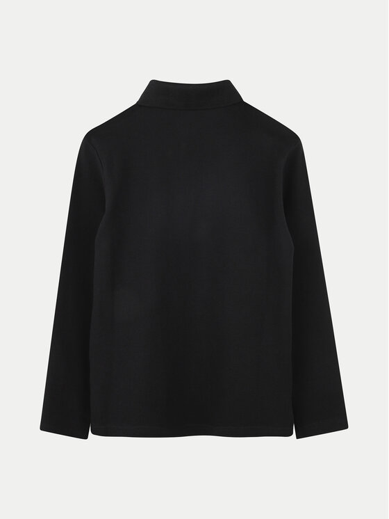 BOSS Boss Тениска с яка и копчета J51175 S Черен Regular Fit