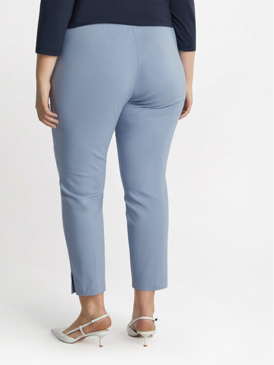 Fiorella Rubino Fiorella Rubino Pantaloni di tessuto P949L102088N024 Turchese Slim Fit