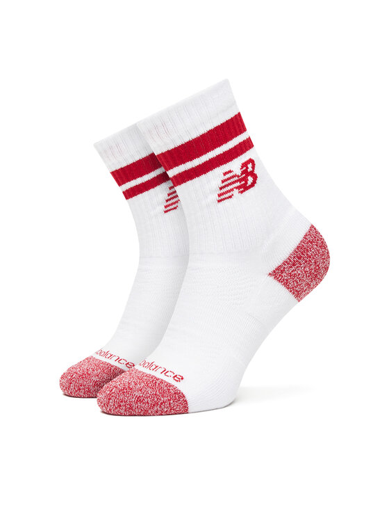 New Balance New Balance Комплект 3 чифта дълги чорапи мъжки Active Lifestyle Striped Crew LAS35210AS1 Бял