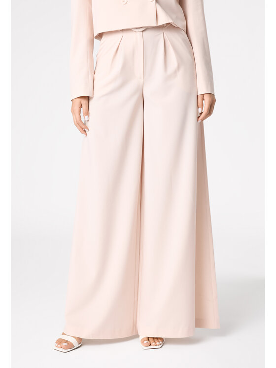 LAURELLA LAURELLA Kalhoty z materiálu LAURELLA 3VA002102 Béžová Regular Fit