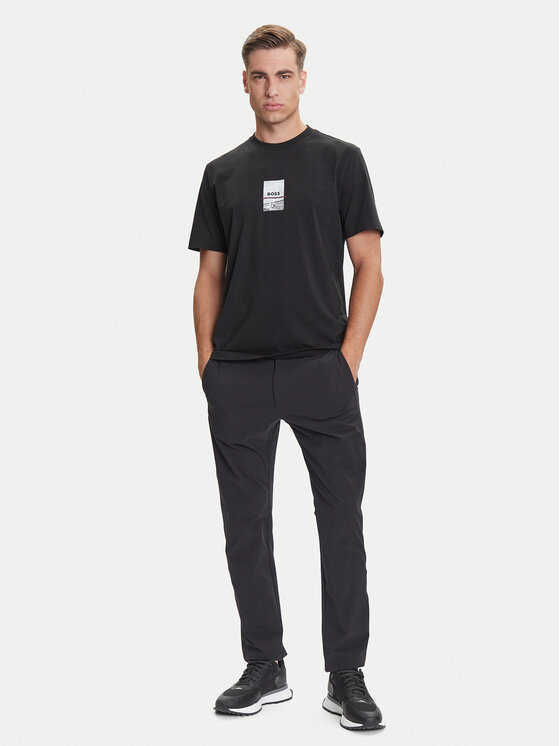 BOSS BOSS Majica Photoprint 50545869 Črna Relaxed Fit