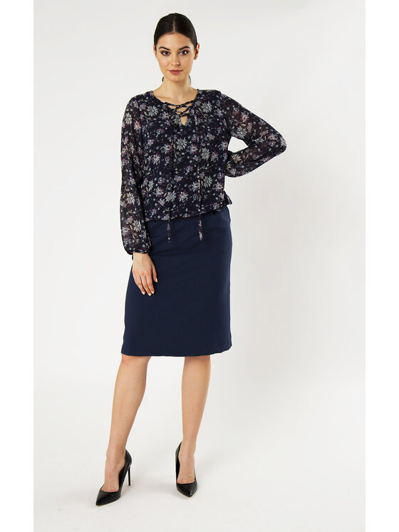 QUIOSQUE QUIOSQUE Halenka EKS1119B Modrá Regular Fit