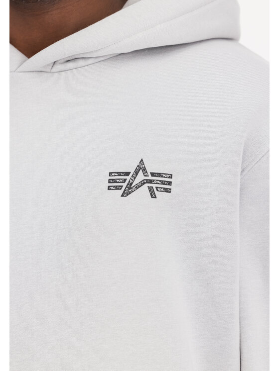 Alpha Industries Alpha Industries Bluza Signature Backprint Hoodie Szary Regular Fit